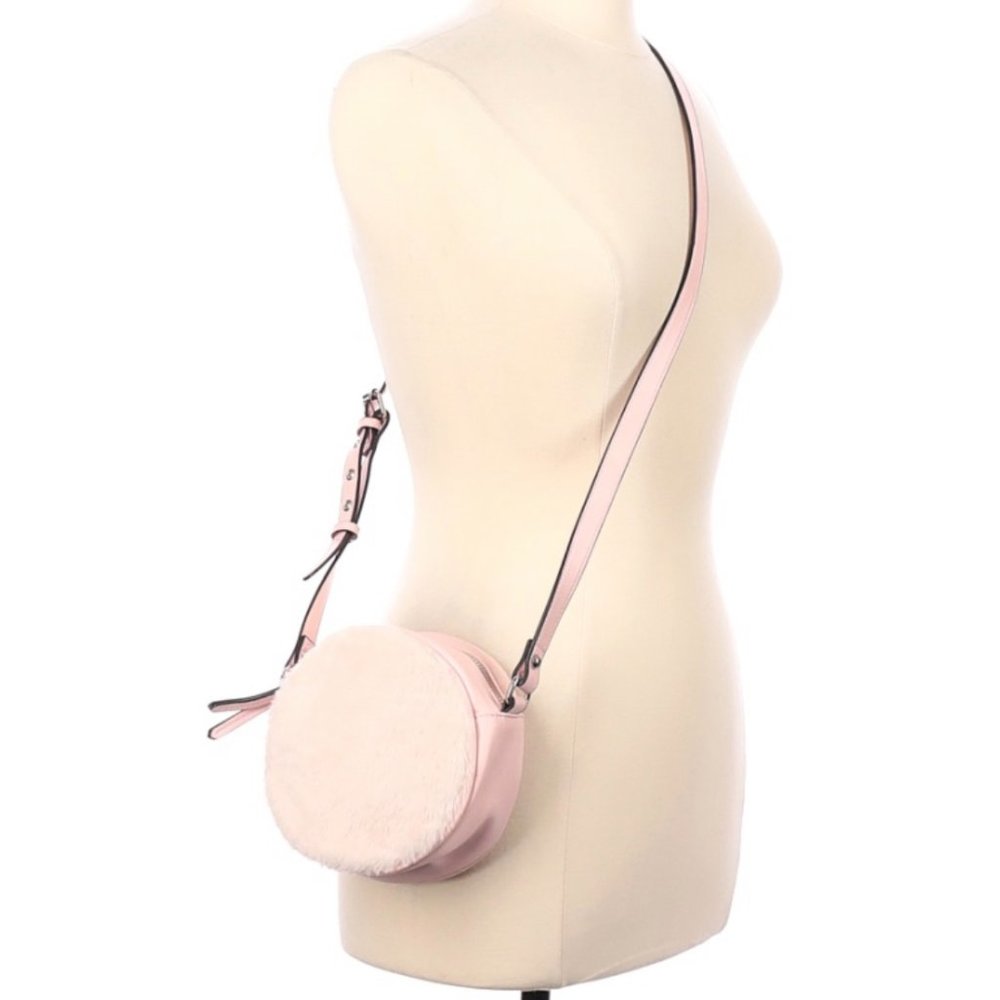 Wild Fable Pink Faur Round Crossbody Purse Bag - Picture 3 of 4